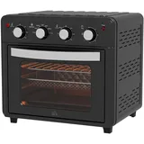 Minibackofen mit Umluft, 90°C-230°C, 30L, Mini Ofen mit Backblech, Grillrost, Krümelblech, Heißluftfritteuse mit 7 Modi, Frittierkorb