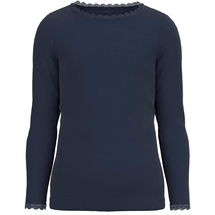 NAME IT Mädchen Nkflitte Ls XSL Noos Top, Dark Sapphire, 98 EU