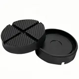 2 Stück Universal Puffer Wagenheber Hebebühne Auto Brücke mit Rille Rahmen Jack Pad,Auflage mit Nut und Profil Schwarz Unterstellbock Block,für Trolly und Hebebühnen Plattformen 125mm