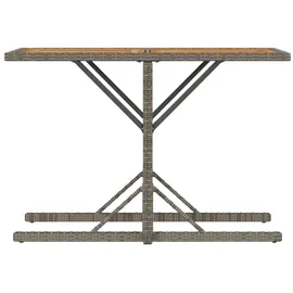 vidaXL 3-tlg. Bistro-Set mit Kissen Grau Poly Rattan