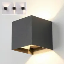 Grafner Außenwandleuchte Aluminium 10,0 cm IP44 inkl. LED schwarz