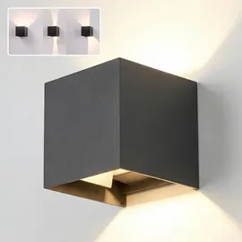 Grafner Außenwandleuchte Aluminium 10,0 cm IP44 inkl. LED schwarz