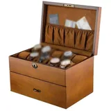 Uhrenbox Uhren Aufbewahrungsbox Uhrenbox 20 Slots Uhren Schmuckschatulle Gehäuse Doppelschicht Uhrenboxen Holz Für Männer Frauen Uhrenschachtel