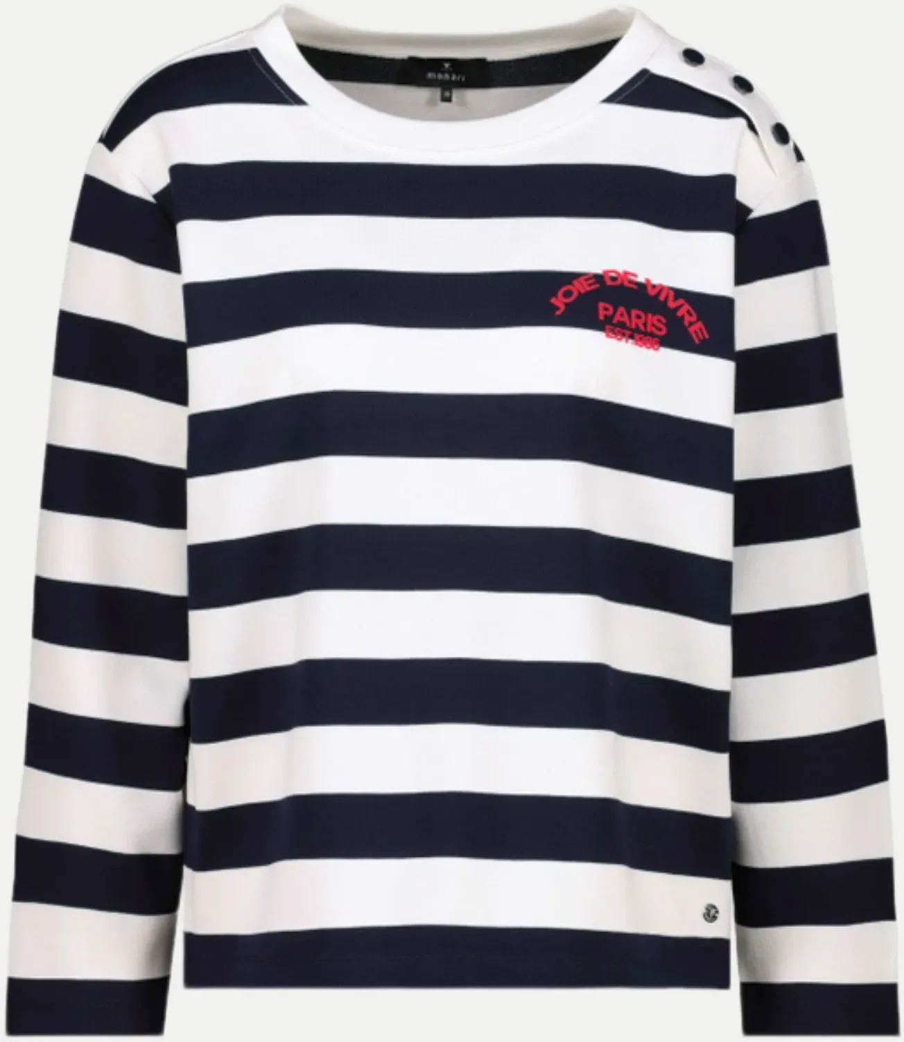 Sweatshirt mit Streifen muster Blau 44