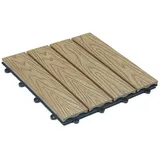 Home Deluxe Holzfliesen »BAVARO Premium«, Teak 1 m2 - braun