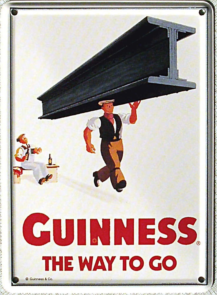 Heart of Ireland Mini-Blechschild Guinness - the way to go (Stahlträger), 8 x 11 cm