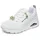 SKECHERS Mädchen UNO Gen1 Trendy Jewels Turnschuhe, White Synthetic Gold Trim, 29 EU - 29 EU