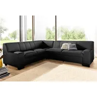 DOMO collection Ecksofa »Norma L-Form«, wahlweise mit Bettfunktion schwarz