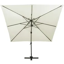 vidaXL Ampelschirm mit Lüftung 300x300 cm Sandfarben