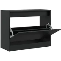 VidaXL Schuhschrank Schwarz 80x34x63 cm Holzwerkstoff