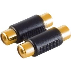 Shiverpeaks -BASIC-S–Adapter, 2 Cinchkupplungen auf 2 Cinchkupplungen vergoldet, Diverse Kabel