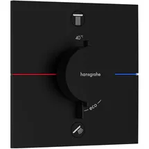 Hansgrohe ShowerSelect Comfort E Duschthermostat Unterputz für 2 Verbraucher Mattschwarz 15578670