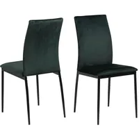 VCM ebuy24 Demina Esszimmerstuhl dunkelgrün, schwarz.