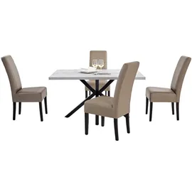 Z2 Esstisch Cleo, - grau ¦ Maße cm B: 90 H: 76