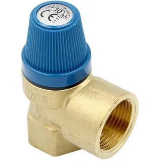 Caleffi Membran Sicherheitsventil 1/2 x 3/4 Zoll Ansprechdruck 10 bar Überdruckventil Druckventil Heizungsventil Druckbegrenzungsventil Membranventil
