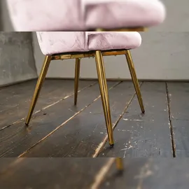KAWOLA Stuhl Carla Esszimmerstuhl Velvet Fuß Gold