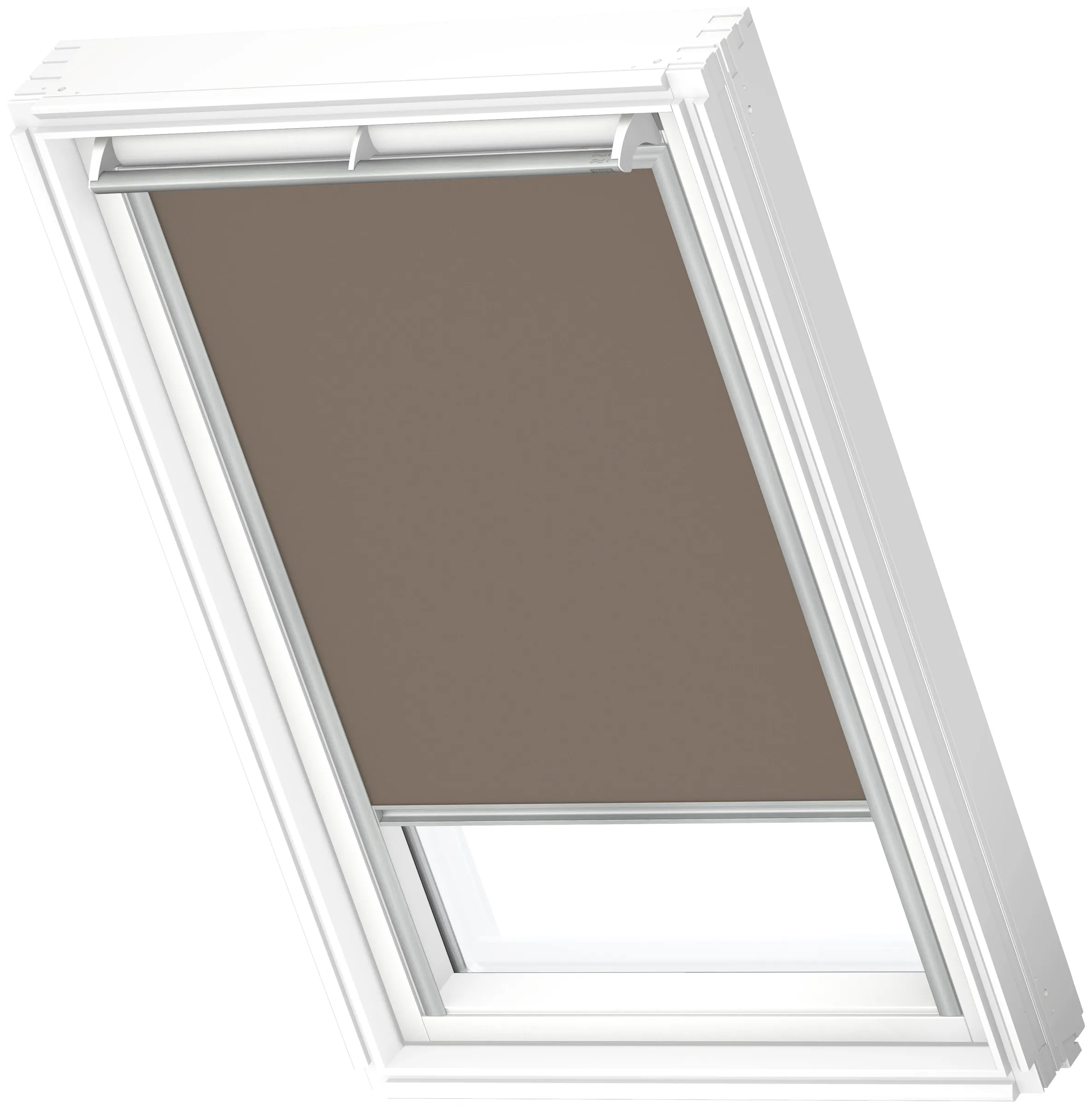 VELUX Dachfensterrollo "DKL FK04 45" Rollos Gr. stufenlos positionierbar, braun (nugat, aluminium) Dachfensterrollos