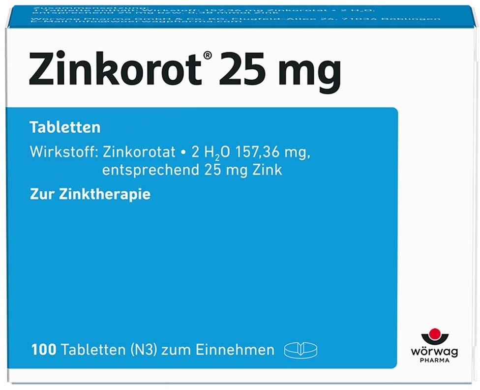 Zinkorot 25 mg Tabletten 100 St
