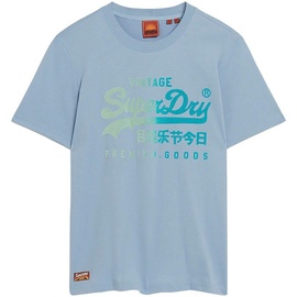 Superdry T-Shirt TONAL VL GRAPHIC RELAXED TEE blau