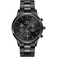 Daniel Wellington Iconic 42mm Uhr Herren, DW Klassisch Edelstahl (316L) Black Herren Uhr