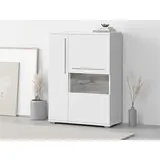 OTTO home Piano Vitrine 90 x 123 x 40,2 cm Weiß hochglanz