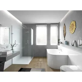 bad land Badewanne Avita 150x75 mit Acrylschürze, Ablauf Füße