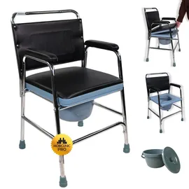 Mobiclinic Toilettenstuhl Velero mit Deckel rutschfest Schwarz