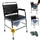 Mobiclinic Toilettenstuhl Velero mit Deckel rutschfest Schwarz