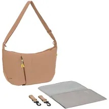 Lässig Baby Wickeltasche zum Umhängen mit Wickelunterlage, Kinderwagenbefestigung, wasserabweisend/GRE Lunua Bum Bag almond