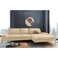 W.SCHILLIG Ecksofa enjoy&MORE, Designsofa, bequem, elegant und zeitlos, L-Form, Sitztiefenverstellung, Füße bronze pulverbeschichtet, Breite 340 cm beige