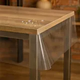 Transparente Folie Schutzfolie Tischdecke 0,3 mm Rechteckig 95 x 185 cm abwaschbare Schutztischdecke