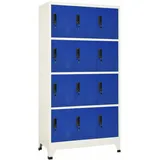 NITCA Stahlschrank Abschließbar Schließfachschrank mit 12 Fächern Metall Spind Schrank Grau und Blau Metallschrank Spind Schließfächer Kleiderschrank Stahl Schließfach 90x45x180 cm