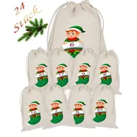 Wichtel Adventskalender zum Befüllen 24 Beutel Säckchen Weihnachtskalender Bio