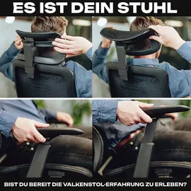 valkenstol M5 Mesh Schwarz