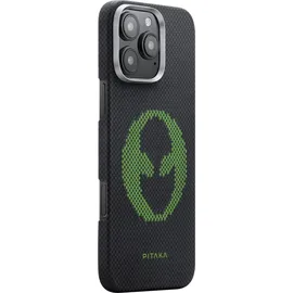 pitaka iPhone 16 Pro Tactile Woven Case Grün/Schwarz