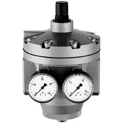 Hochleistungsdruckregler mit 2 Manometern, G 1.1/2", 0,2 - 6 bar