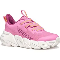 GEOX FLEXYPER Fast Girl Sneaker, Pink/Yellow, 37