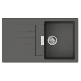 Hansgrohe S52 rechts Einbauspüle granit grau Handbetätigung 860 x 500 mm