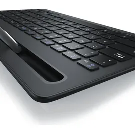 Aplic Bluetooth Tastatur mit Tablet Halterung für iOS, Android, Windows QWERTZ Layout / mit Akku - Schwarz