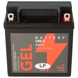 Landport Batterie 12V 5Ah für Motorrad Startbatterie MG LB5-3