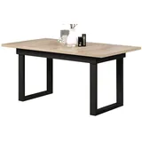 furn.design Esstisch "Syncro" Sonoma Eiche ausziehbar 160-200 cm, Metallgestell
