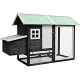 vidaXL Kleintierstall 170 x 81 x 110 cm grau