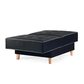 Konsimo Schlafsessel Dozer Velours 80 x 94 x 93 cm Schwarz mit Schlaffunktion