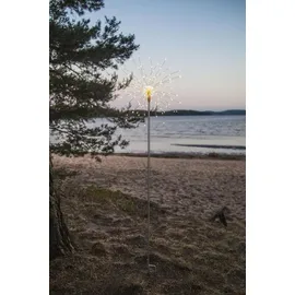 Best Season LED Dekostab Firework Outdoor Kunststoff/Metall 160 LED inkl. Erdspieß grau/silber