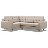 mebligo Eckcouch Textil 5-Sitzer Beige