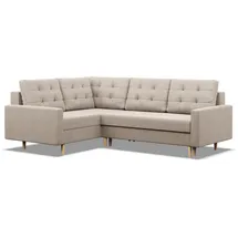 mebligo Eckcouch Textil 5-Sitzer Beige