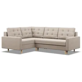 mebligo Eckcouch Textil 5-Sitzer Beige