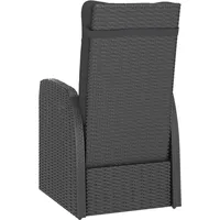 vidaXL Polyrattan Garten-Essgruppe 9-tlg. schwarz inkl. Auflagen 3059343