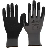 Nitras Nylotex 3520 Nylon-Latexhandschuhe Arbeitshandschuhe 12 PAAR Größe 7 (S), Grau