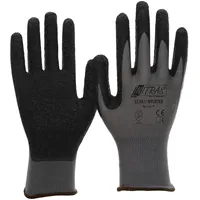 Nitras Nylotex 3520 Nylon-Latexhandschuhe Arbeitshandschuhe 12 PAAR Größe 7 (S), Grau